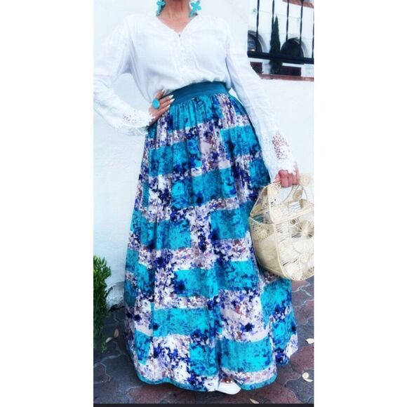 NWOT VIRAL Anthropologie Moulinette Soeurs Novella Ball Gown Maxi Skirt Sz 6p, $ - Picture 2 of 11